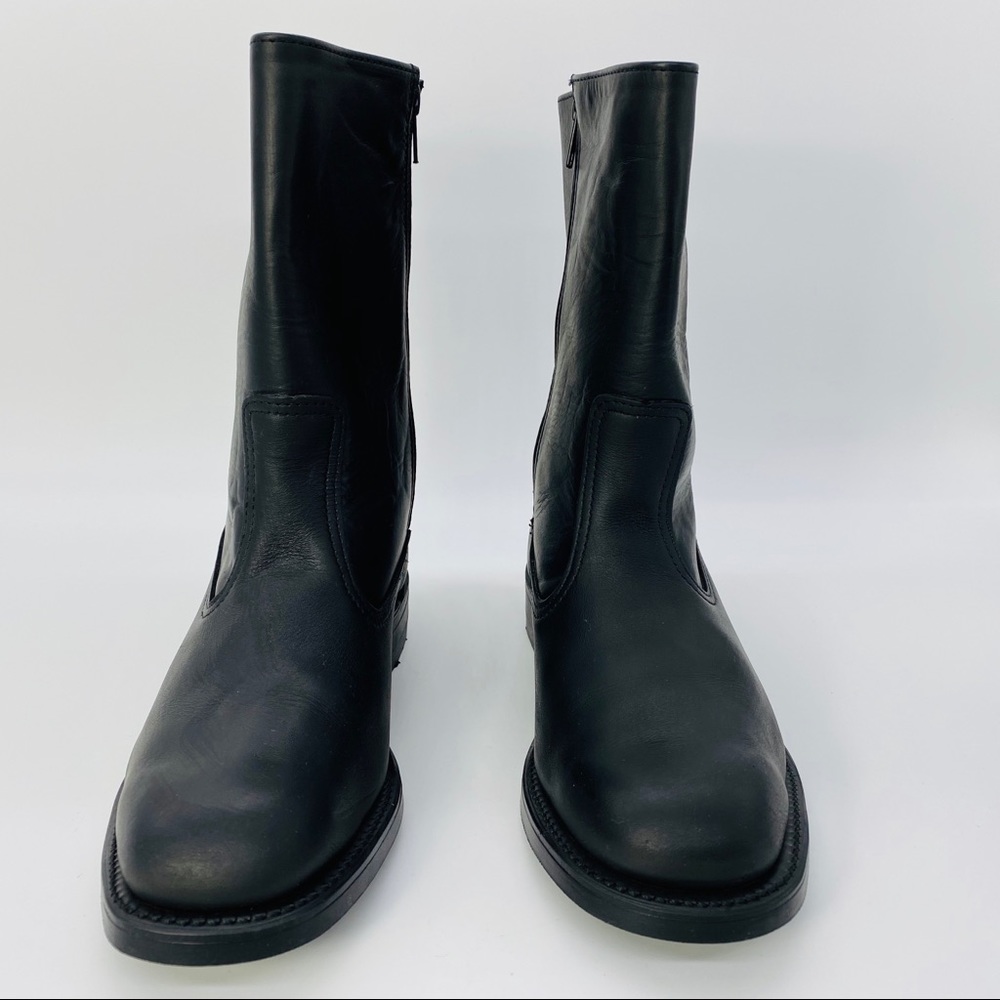 Avonite Hypalon Black Leather Side Zipper  Boots